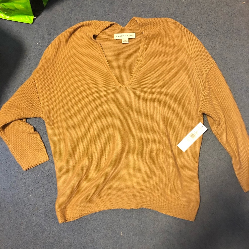 Larry Levine Beige Sweater NWT